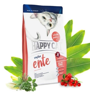 Picture of Happy Cat Sensitive Ente Duck Gluten Free Dry Food for Cats